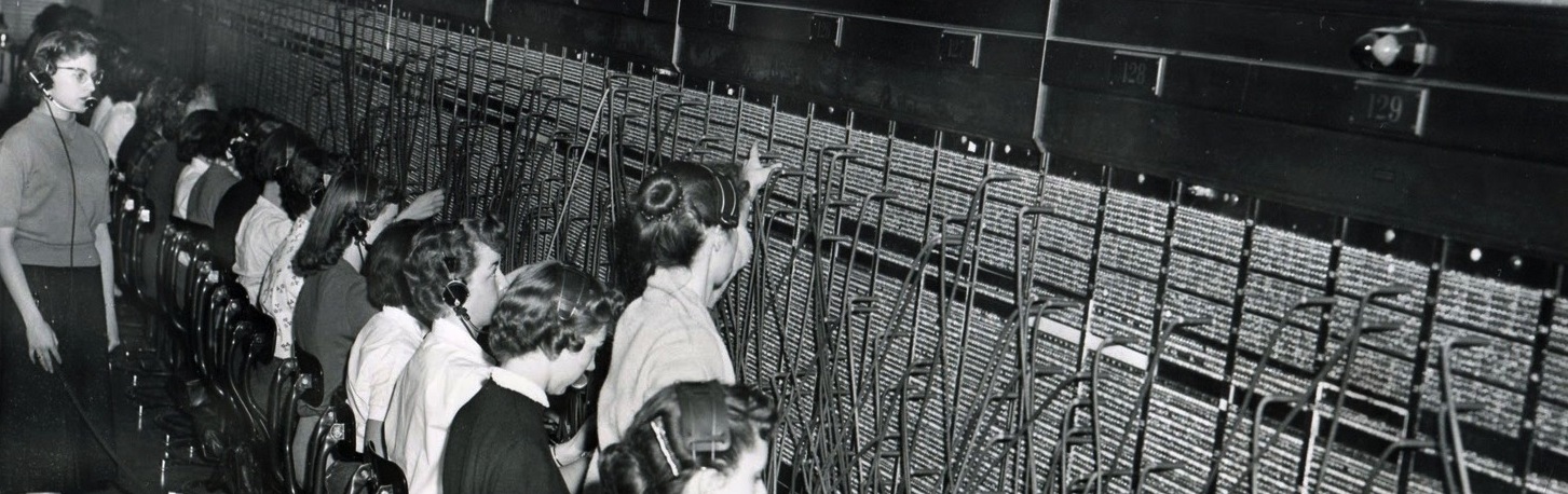 Telephone switchboard operators in WW, 1957 (2)